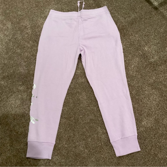 New Victoria Secret PINK Lavender Sweatpants with tapered legs, Size L - Picture 2 of 6